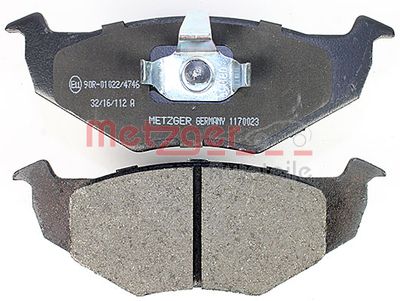 METZGER Bremsbelagsatz, Scheibenbremse (1170023)