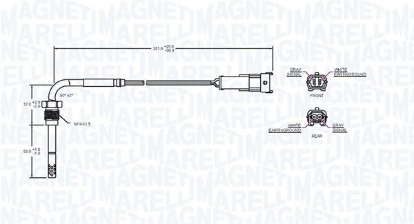 MAGNETI MARELLI Sensor, Abgastemperatur (172000047010)