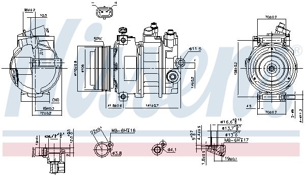 NISSENS Kompressor, Klimaanlage (89031) NISSENS Kompressor, Klimaanlage (89031)