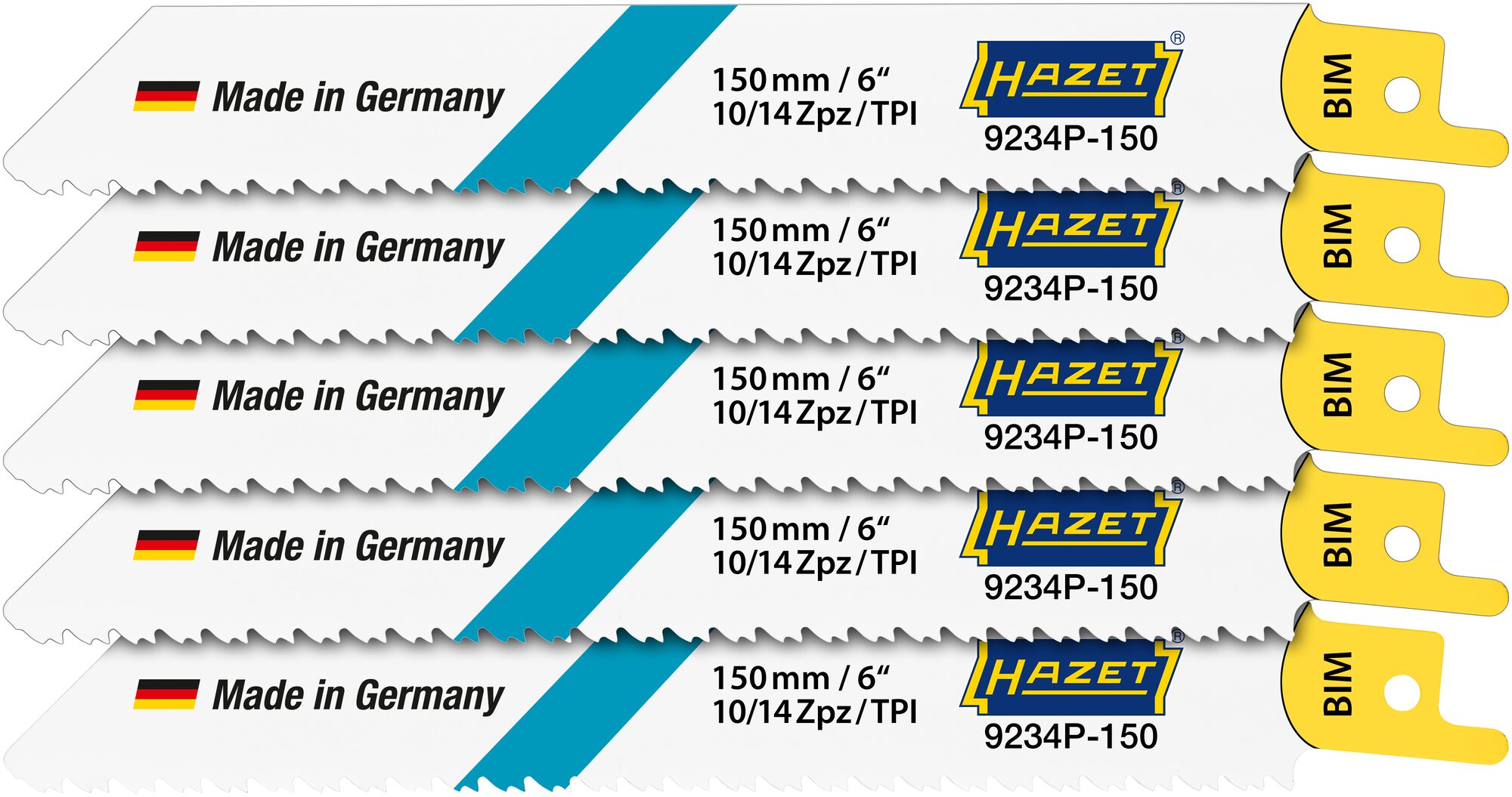 HAZET Sägeblätter Satz 9234P-150/5 ∙ Anzahl Werkzeuge: 5