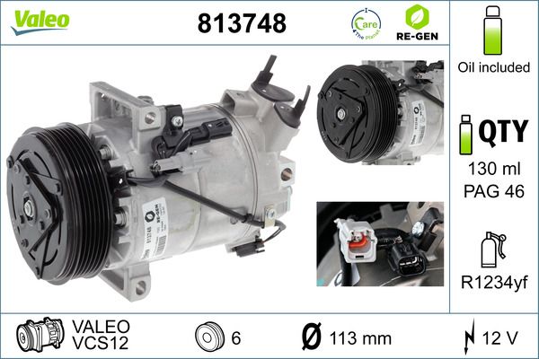 VALEO Kompressor, Klimaanlage (813748)