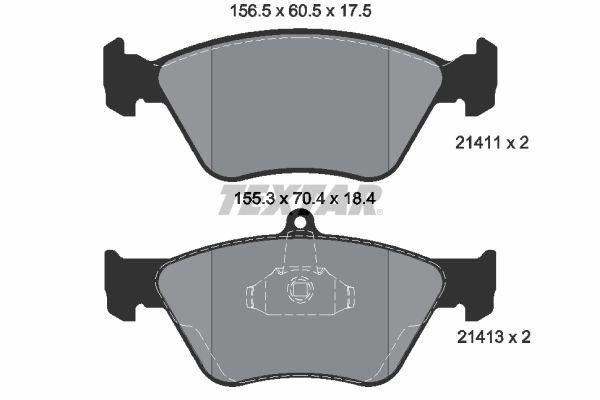 TEXTAR Bremsbelagsatz, Scheibenbremse (2141101)