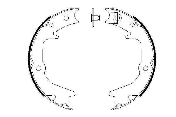 BOSCH Bremsbackensatz, Feststellbremse (0 986 487 685)