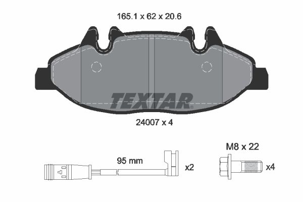 TEXTAR Bremsbelagsatz, Scheibenbremse (2400701)