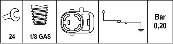 HELLA Öldruckschalter (6ZL 003 259-511) 4082300147582 6ZL 003 259-511