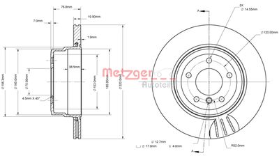METZGER Bremsscheibe (6110877)