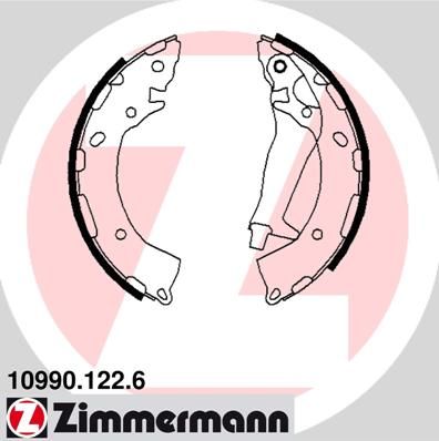 ZIMMERMANN Bremsbackensatz (10990.122.6)