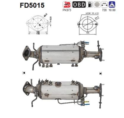 AS Ruß-/Partikelfilter, Abgasanlage (FD5015)