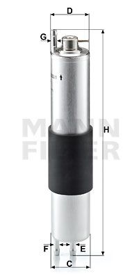 MANN-FILTER Kraftstofffilter (WK 532/1) Thumbnail