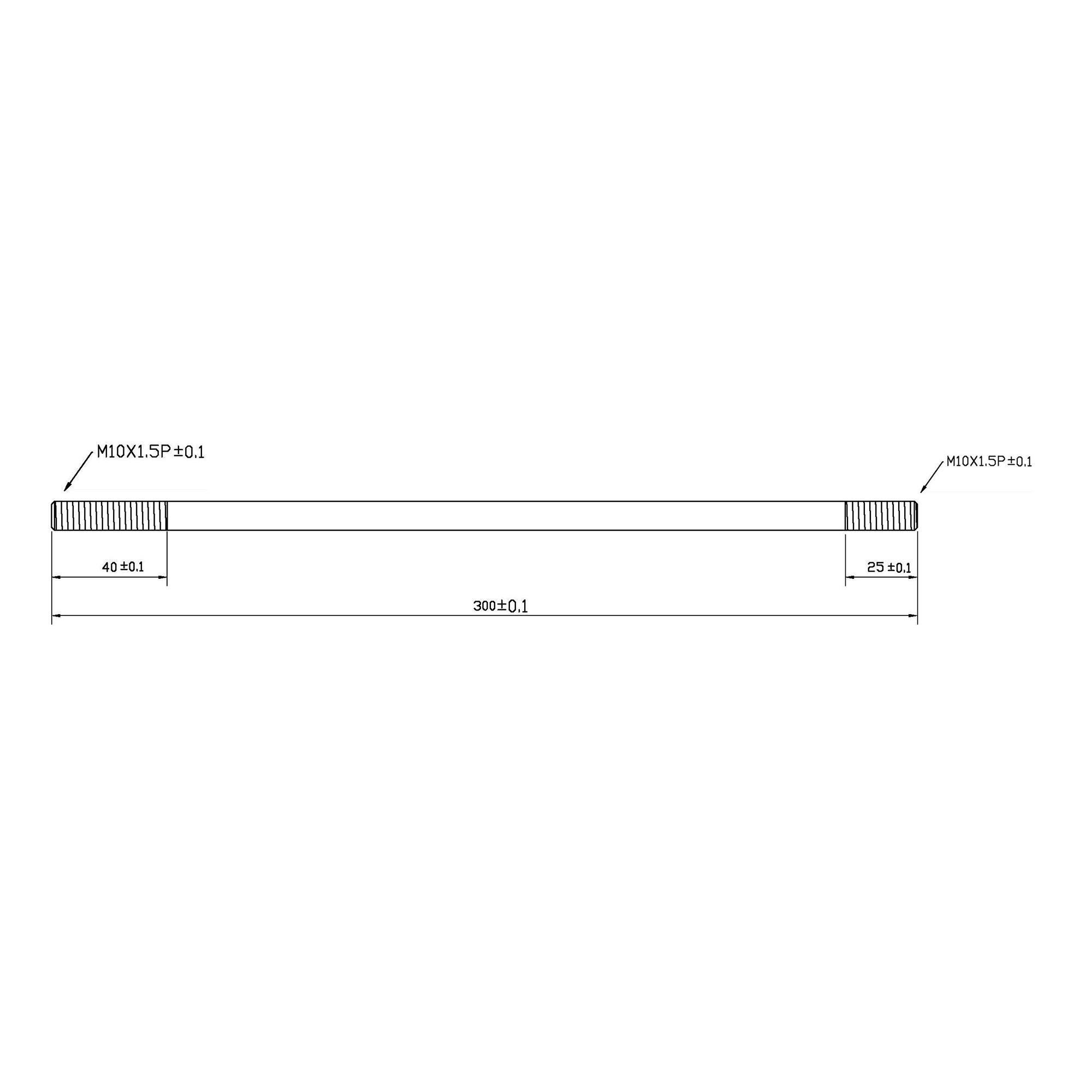 Gleithammer-Gleitstange, M10 x 1,5, 300 mm