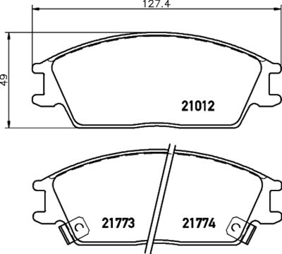 HELLA Bremsbelagsatz, Scheibenbremse (8DB 355 006-271)
