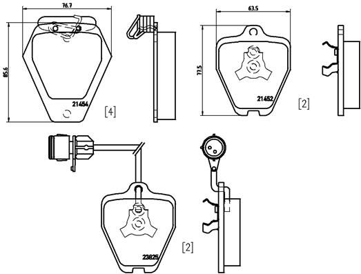 BREMBO Bremsbelagsatz, Scheibenbremse (P 85 038)