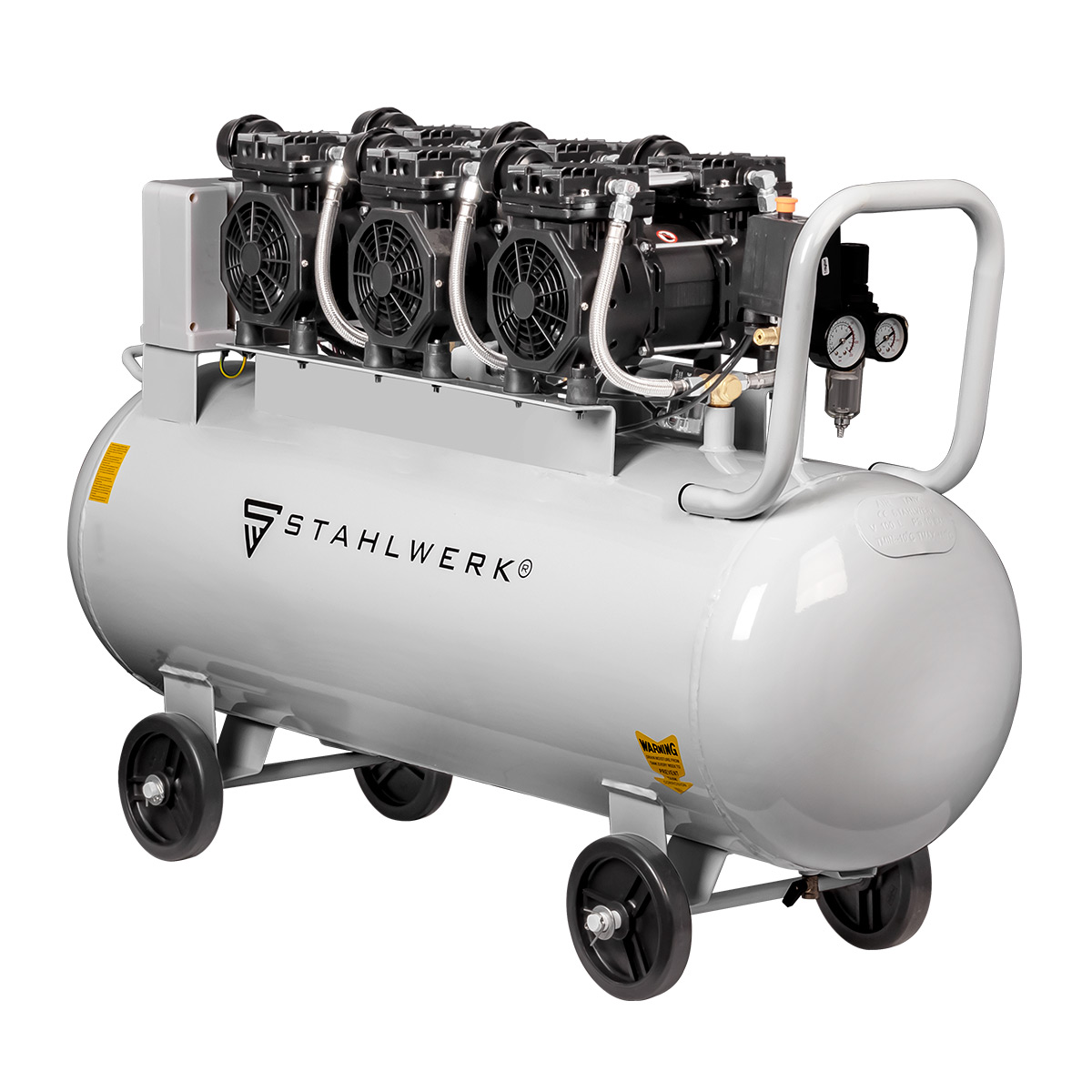 STAHLWERK Druckluft Kompressor ST 1010Pro mit 10bar, 100L Tank, 69dB und 5,67 PS