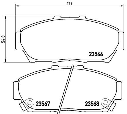 BREMBO Bremsbelagsatz, Scheibenbremse (P 28 048)
