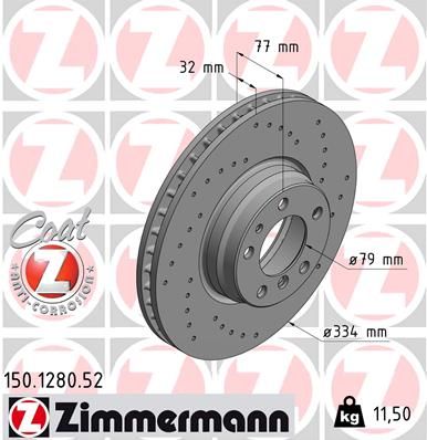 ZIMMERMANN Bremsscheibe (150.1280.52)