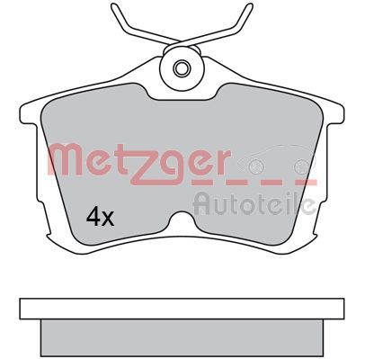 METZGER Bremsbelagsatz, Scheibenbremse (1170435)