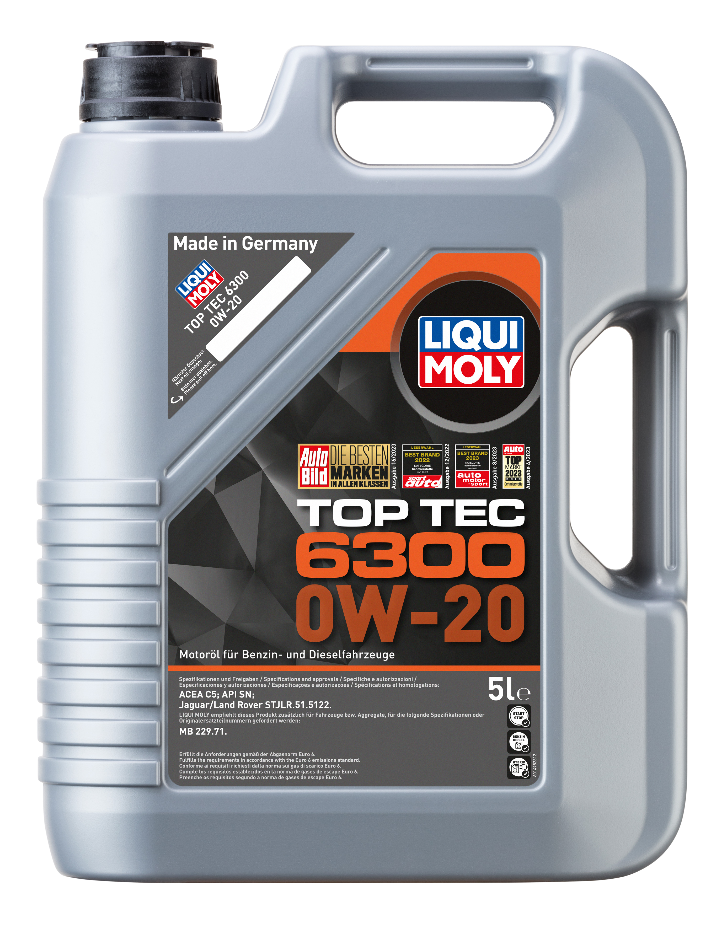 LIQUI MOLY Top Tec 6300 0W-20, 5 l (21211)
