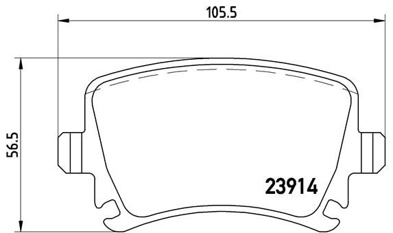 BREMBO Bremsbelagsatz, Scheibenbremse (P 85 073X)