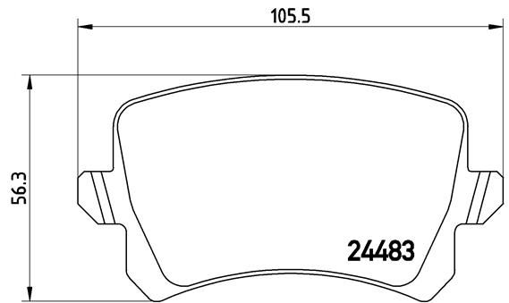 BREMBO Bremsbelagsatz, Scheibenbremse (P 85 109)