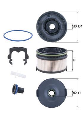 MAHLE Kraftstofffilter (KX 568KIT)