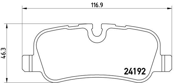 BREMBO Bremsbelagsatz, Scheibenbremse (P 44 013)