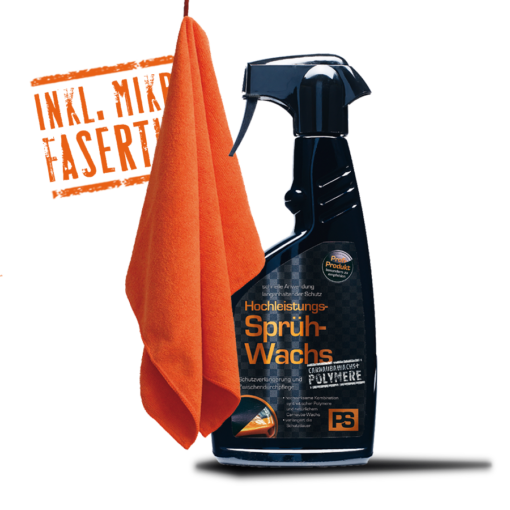 PS Hochleistungs-Sprühwachs | 500ml | inkl. Mikrofasertuch PS Hochleistungs-Sprühwachs | 500ml | inkl. Mikrofasertuch