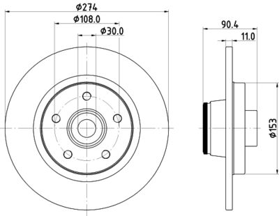 HELLA Bremsscheibe (8DD 355 123-421)