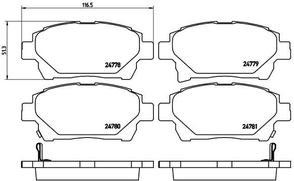 BREMBO Bremsbelagsatz, Scheibenbremse (P 83 097)