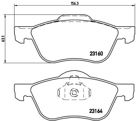 BREMBO Bremsbelagsatz, Scheibenbremse (P 56 037)