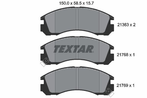 TEXTAR Bremsbelagsatz, Scheibenbremse (2136301)