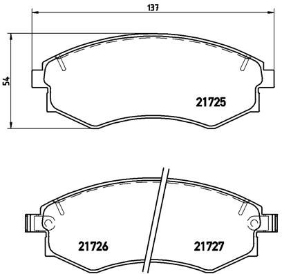 BREMBO Bremsbelagsatz, Scheibenbremse (P 30 022)