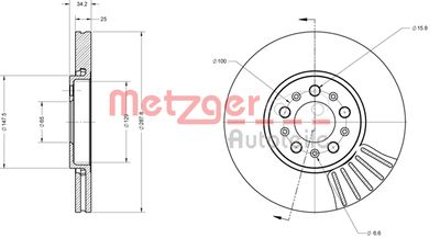 METZGER Bremsscheibe (6110049) 4250032638467 6110049