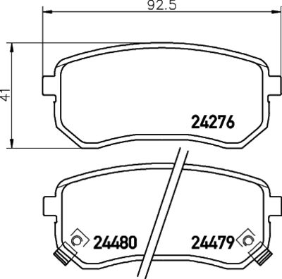 HELLA Bremsbelagsatz, Scheibenbremse (8DB 355 006-581)
