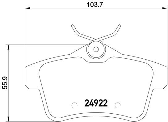 BREMBO Bremsbelagsatz, Scheibenbremse (P 61 114)