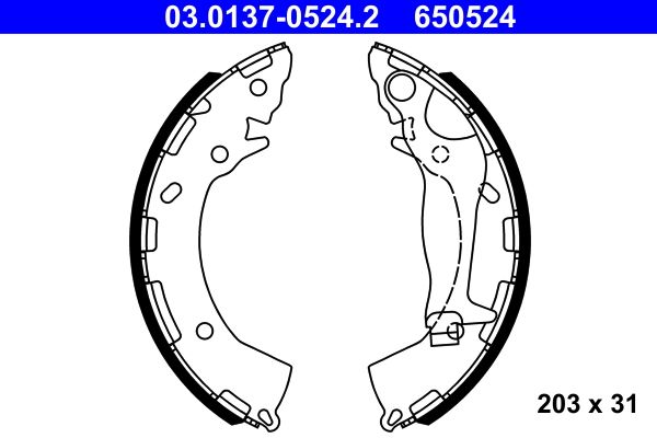 ATE Bremsbackensatz (03.0137-0524.2)