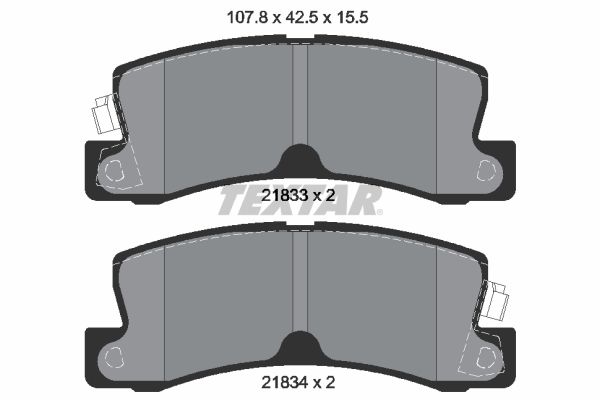 TEXTAR Bremsbelagsatz, Scheibenbremse (2183301)