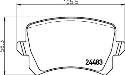 HELLA Bremsbelagsatz, Scheibenbremse (8DB 355 025-331)