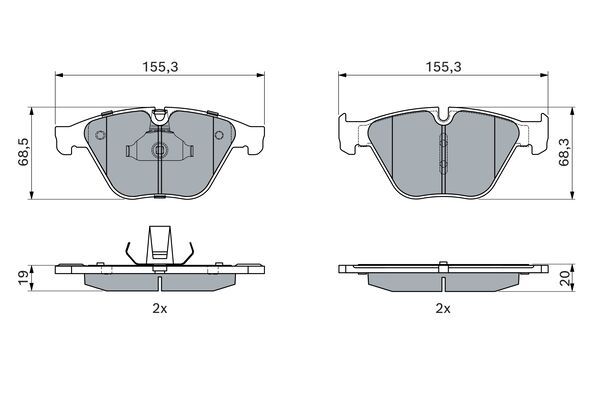 BOSCH Bremsbelagsatz, Scheibenbremse (0 986 494 898) BOSCH Bremsbelagsatz, Scheibenbremse (0 986 494 898)