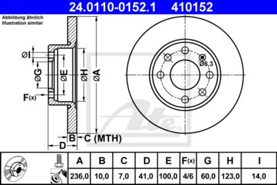 ATE Bremsscheibe (24.0110-0152.1)