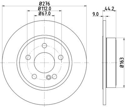 HELLA Bremsscheibe (8DD 355 119-431)
