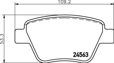 HELLA Bremsbelagsatz, Scheibenbremse (8DB 355 014-021)