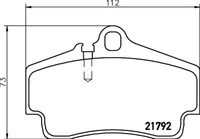 HELLA Bremsbelagsatz, Scheibenbremse (8DB 355 018-481)