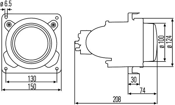 HELLA Scheinwerfereinsatz, Hauptscheinwerfer (1BL 007 834-047)