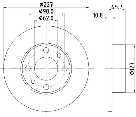 HELLA Bremsscheibe (8DD 355 100-361)