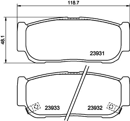 HELLA Bremsbelagsatz, Scheibenbremse (8DB 355 020-221)