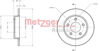 METZGER Bremsscheibe (6110301)