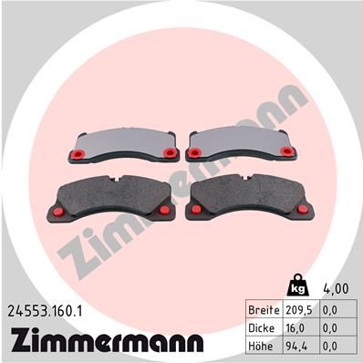 ZIMMERMANN Bremsbelagsatz, Scheibenbremse (24553.160.1)