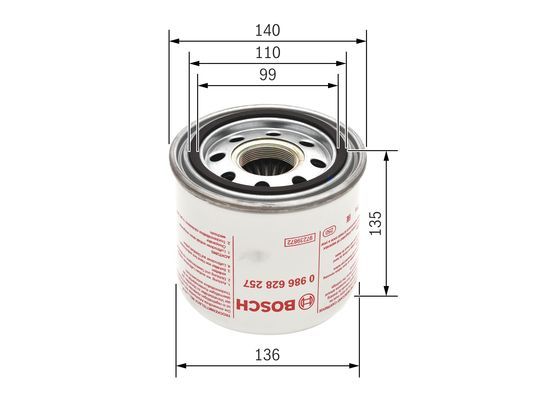 BOSCH Lufttrocknerpatrone, Druckluftanlage (0 986 628 257) BOSCH Lufttrocknerpatrone, Druckluftanlage (0 986 628 257)