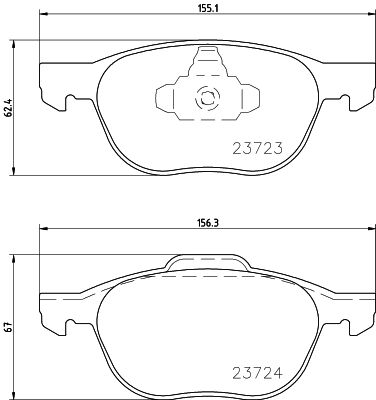 HELLA Bremsbelagsatz, Scheibenbremse (8DB 355 011-191)