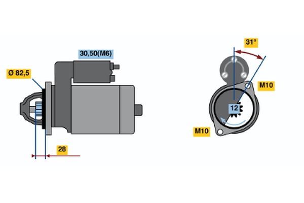 BOSCH Starter (0 001 115 074)